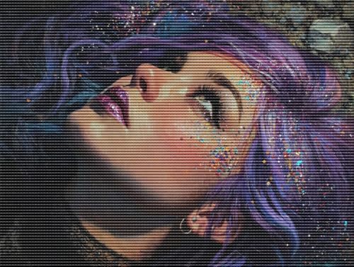 Diamond Painting Adulte Mädchen abstrakt 5D Diamant Painting Erwachsene & Anfänger, DIY Full Drill Diamant Broderie Kit, Home Decor Wandkunst Wohnzimmer Schlafzimmer Büro, Geschenke, 40x50cm D-765 von Liguolnn