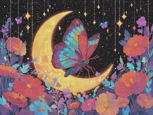 Diamond Painting Adulte Schmetterling Mond 5D Diamant Painting Erwachsene & Anfänger, DIY Full Drill Diamant Broderie Kit, Home Decor Wandkunst Wohnzimmer Schlafzimmer Büro, Geschenke, 30x40cm D-321 Diamond Painting Adulte Schmetterling Mond 5D Diamant Painting Erwachsene & Anfänger, DIY Full Drill Diamant Broderie Kit, Home Decor Wandkunst Wohnzimmer Schlafzimmer Büro, Geschenke, 30x40cm D-321 von Liguolnn