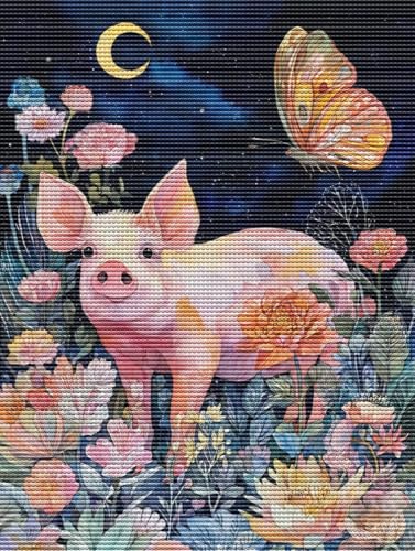 Diamond Painting Adulte Schmetterling Schwein 5D Diamant Painting Erwachsene & Anfänger, DIY Full Drill Diamant Broderie Kit, Home Decor Wandkunst Wohnzimmer Schlafzimmer Büro, Geschenke, 30x40cm D322 Diamond Painting Adulte Schmetterling Schwein 5D Diamant Painting Erwachsene & Anfänger, DIY Full Drill Diamant Broderie Kit, Home Decor Wandkunst Wohnzimmer Schlafzimmer Büro, Geschenke, 30x40cm D322 von Liguolnn