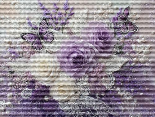 Diamond Painting Adulte Schmetterlinge Rosen 5D Diamant Painting Erwachsene & Anfänger, DIY Full Drill Diamant Broderie Kit, Home Decor Wandkunst Wohnzimmer Schlafzimmer Büro, Geschenke, 30x40cm D-306 Diamond Painting Adulte Schmetterlinge Rosen 5D Diamant Painting Erwachsene & Anfänger, DIY Full Drill Diamant Broderie Kit, Home Decor Wandkunst Wohnzimmer Schlafzimmer Büro, Geschenke, 30x40cm D-306 von Liguolnn