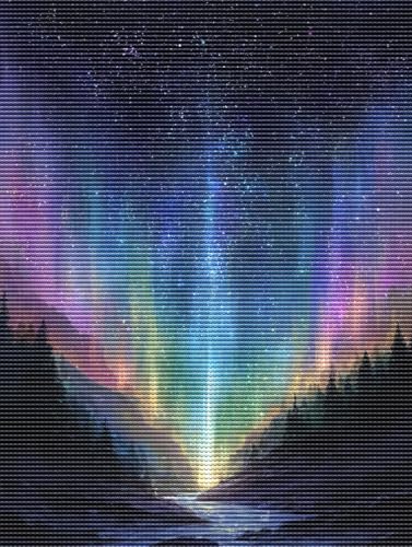 Diamond Painting Adulte Traum Aurora 5D Diamant Painting Erwachsene & Anfänger, DIY Full Drill Diamant Broderie Kit, Home Decor Wandkunst Wohnzimmer Schlafzimmer Büro, Geschenke, 60x80cm D-695 von Liguolnn