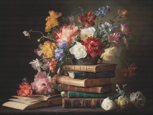 Liguolnn Diamond Painting Adulte Blumenbuch 5D Diamant Painting Erwachsene & Anfänger, DIY Full Drill Diamant Broderie Kit, Home Decor Wandkunst Wohnzimmer Schlafzimmer Büro, Geschenke, 70x90cm D-353 Liguolnn Diamond Painting Adulte Blumenbuch 5D Diamant Painting Erwachsene & Anfänger, DIY Full Drill Diamant Broderie Kit, Home Decor Wandkunst Wohnzimmer Schlafzimmer Büro, Geschenke, 70x90cm D-353 von Liguolnn