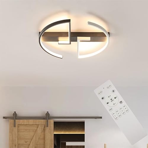 Lihaian LED Deckenleuchte Dimmbar Deckenlampe mit Fernbedienung mit Fernbedienung Wohnzimmer, Rund, Wohnzimmerlampe mit Memory Funktion, für Wohnzimmer,Schlafzimmer, Büro von Lihaian