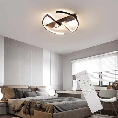 Lihaian LED Deckenleuchte Dimmbar Deckenlampe mit Fernbedienung mit Fernbedienung Wohnzimmer, Rund, Wohnzimmerlampe mit Memory Funktion, für Wohnzimmer,Schlafzimmer, Büro von Lihaian