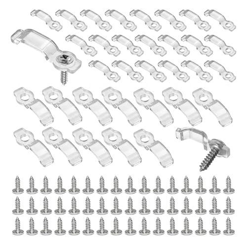 Led Strip Befestigung Clips 100 Stück 10mm 12mm Led Streifen Halterung Licht Montagehalterung Clips Befestigungsclip Led Strip Halterung für Led Streifen Halter Clips 10mm,12mm, Schrauben Enthalten von Lihetymg