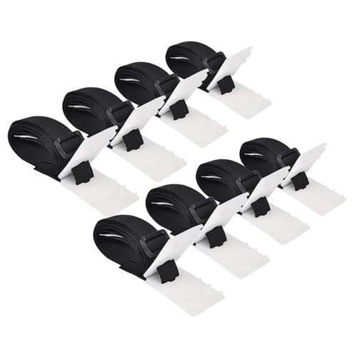 Lihetymg Haltebänder Poolfolie 8er Set Befestigungsbänder mit Klammern und Schnallen Pool Aufroller Aufrollvorrichtung Fahrbar Solarfolie Poolplane Aufroller Pool Ersatzteile für Schwimmbecken Boden von Lihetymg