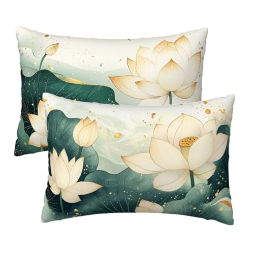 Kissenbezug 30x60 cm Salbeigrün Kissenbezüge 2er Set, Samt Sofakissen Dekokissen Kopfkissenbezug, Zierkissen Bezug Beidseitiger Druck für Kissen Deko Wohnzimmer Schlafzimmer Sofa, Blumen Muster E-38 Kissenbezug 30x60 cm Salbeigrün Kissenbezüge 2er Set, Samt Sofakissen Dekokissen Kopfkissenbezug, Zierkissen Bezug Beidseitiger Druck für Kissen Deko Wohnzimmer Schlafzimmer Sofa, Blumen Muster E-38 von Lihogbo