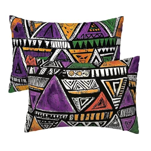 Kissenbezug 40 x 80 cm Boho Kissenbezüge 2er Set, Samt Sofakissen Dekokissen Kopfkissenbezug, Zierkissen Bezug Beidseitiger Druck für Kissen Deko Wohnzimmer Schlafzimmer Sofa Hotel, Bunt Muster E-8 Kissenbezug 40 x 80 cm Boho Kissenbezüge 2er Set, Samt Sofakissen Dekokissen Kopfkissenbezug, Zierkissen Bezug Beidseitiger Druck für Kissen Deko Wohnzimmer Schlafzimmer Sofa Hotel, Bunt Muster E-8 von Lihogbo