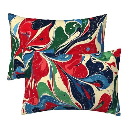Kissenbezug 40 x 80 cm Bunt Kissenbezüge 2er Set, Samt Sofakissen Dekokissen Kopfkissenbezug, Zierkissen Bezug Beidseitiger Druck für Kissen Deko Wohnzimmer Schlafzimmer Sofa, Flippig Muster E-40 Kissenbezug 40 x 80 cm Bunt Kissenbezüge 2er Set, Samt Sofakissen Dekokissen Kopfkissenbezug, Zierkissen Bezug Beidseitiger Druck für Kissen Deko Wohnzimmer Schlafzimmer Sofa, Flippig Muster E-40 von Lihogbo