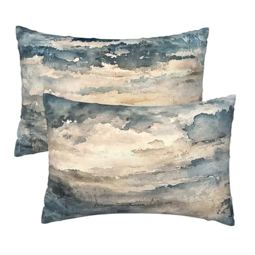 Kissenbezug 40 x 80 cm Grau Kissenbezüge 2er Set, Samt Sofakissen Dekokissen Kopfkissenbezug, Zierkissen Bezug Beidseitiger Druck für Kissen Deko Wohnzimmer Schlafzimmer Sofa, Flippig Muster F-78 Kissenbezug 40 x 80 cm Grau Kissenbezüge 2er Set, Samt Sofakissen Dekokissen Kopfkissenbezug, Zierkissen Bezug Beidseitiger Druck für Kissen Deko Wohnzimmer Schlafzimmer Sofa, Flippig Muster F-78 von Lihogbo
