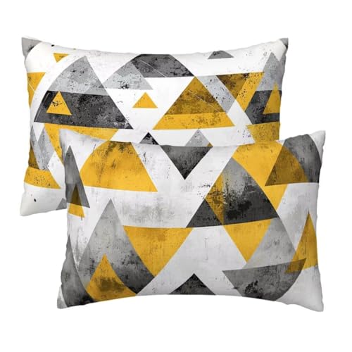 Kissenbezug 40 x 80 cm Grau Kissenbezüge 2er Set, Samt Sofakissen Dekokissen Kopfkissenbezug, Zierkissen Bezug Beidseitiger Druck für Kissen Deko Wohnzimmer Schlafzimmer Sofa, Geometrisch Muster R-98 Kissenbezug 40 x 80 cm Grau Kissenbezüge 2er Set, Samt Sofakissen Dekokissen Kopfkissenbezug, Zierkissen Bezug Beidseitiger Druck für Kissen Deko Wohnzimmer Schlafzimmer Sofa, Geometrisch Muster R-98 von Lihogbo