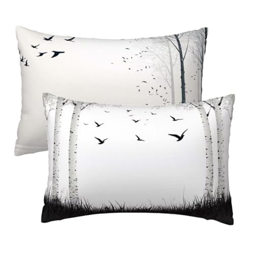 Kissenbezug 40 x 80 cm Grau Kissenbezüge 2er Set, Samt Sofakissen Dekokissen Kopfkissenbezug, Zierkissen Bezug Beidseitiger Druck für Kissen Deko Wohnzimmer Schlafzimmer Sofa Hotel, Modern Muster E-12 Kissenbezug 40 x 80 cm Grau Kissenbezüge 2er Set, Samt Sofakissen Dekokissen Kopfkissenbezug, Zierkissen Bezug Beidseitiger Druck für Kissen Deko Wohnzimmer Schlafzimmer Sofa Hotel, Modern Muster E-12 von Lihogbo