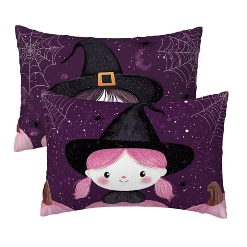 Kissenbezug 40 x 80 cm Halloween Kissenbezüge 2er Set, Samt Sofakissen Dekokissen Kopfkissenbezug, Zierkissen Bezug Beidseitiger Druck für Kissen Deko Wohnzimmer Schlafzimmer, Niedlich Muster R-52 Kissenbezug 40 x 80 cm Halloween Kissenbezüge 2er Set, Samt Sofakissen Dekokissen Kopfkissenbezug, Zierkissen Bezug Beidseitiger Druck für Kissen Deko Wohnzimmer Schlafzimmer, Niedlich Muster R-52 von Lihogbo