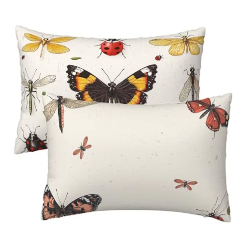Kissenbezug 40x60 cm Beige Kissenbezüge 2er Set, Samt Sofakissen Dekokissen Kopfkissenbezug, Zierkissen Bezug Beidseitiger Druck für Kissen Deko Wohnzimmer Schlafzimmer Sofa, Schmetterling Muster R-12 Kissenbezug 40x60 cm Beige Kissenbezüge 2er Set, Samt Sofakissen Dekokissen Kopfkissenbezug, Zierkissen Bezug Beidseitiger Druck für Kissen Deko Wohnzimmer Schlafzimmer Sofa, Schmetterling Muster R-12 von Lihogbo