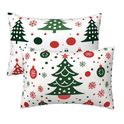 Kissenbezug 40x60 cm Weihnachten Kissenbezüge 2er Set, Samt Sofakissen Dekokissen Kopfkissenbezug, Zierkissen Bezug Beidseitiger Druck für Kissen Deko Wohnzimmer Schlafzimmer Sofa, Weiß Muster R-84 Kissenbezug 40x60 cm Weihnachten Kissenbezüge 2er Set, Samt Sofakissen Dekokissen Kopfkissenbezug, Zierkissen Bezug Beidseitiger Druck für Kissen Deko Wohnzimmer Schlafzimmer Sofa, Weiß Muster R-84 von Lihogbo