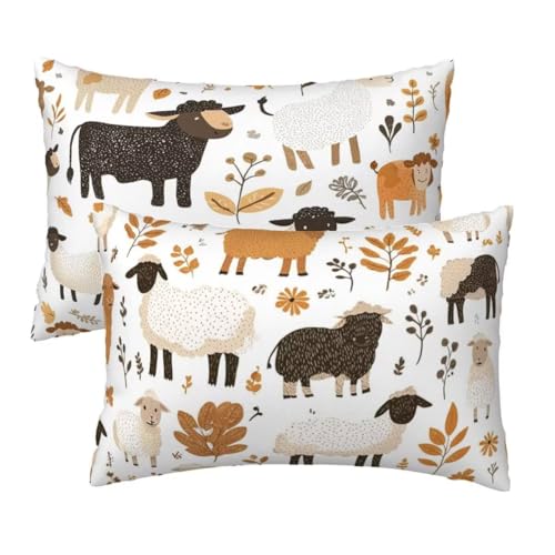 Kissenbezug 40x70 cm Beige Kissenbezüge 2er Set, Samt Sofakissen Dekokissen Kopfkissenbezug, Zierkissen Bezug Beidseitiger Druck für Kissen Deko Wohnzimmer Schlafzimmer Sofa, Niedlich Muster W-64 Kissenbezug 40x70 cm Beige Kissenbezüge 2er Set, Samt Sofakissen Dekokissen Kopfkissenbezug, Zierkissen Bezug Beidseitiger Druck für Kissen Deko Wohnzimmer Schlafzimmer Sofa, Niedlich Muster W-64 von Lihogbo