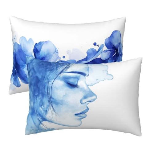 Kissenbezug 40x75 cm Weiß Kissenbezüge 2er Set, Samt Sofakissen Dekokissen Kopfkissenbezug, Zierkissen Bezug Beidseitiger Druck für Kissen Deko Wohnzimmer Schlafzimmer Sofa Hotel, Modern Muster R-10 Kissenbezug 40x75 cm Weiß Kissenbezüge 2er Set, Samt Sofakissen Dekokissen Kopfkissenbezug, Zierkissen Bezug Beidseitiger Druck für Kissen Deko Wohnzimmer Schlafzimmer Sofa Hotel, Modern Muster R-10 von Lihogbo