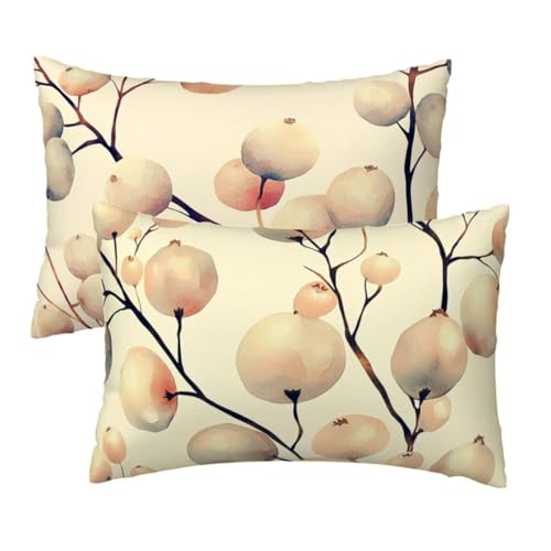 Kissenbezug 40x90 cm Creme Kissenbezüge 2er Set, Samt Sofakissen Dekokissen Kopfkissenbezug, Zierkissen Bezug Beidseitiger Druck für Kissen Deko Wohnzimmer Schlafzimmer Sofa Hotel, Anlage Muster R-24 Kissenbezug 40x90 cm Creme Kissenbezüge 2er Set, Samt Sofakissen Dekokissen Kopfkissenbezug, Zierkissen Bezug Beidseitiger Druck für Kissen Deko Wohnzimmer Schlafzimmer Sofa Hotel, Anlage Muster R-24 von Lihogbo