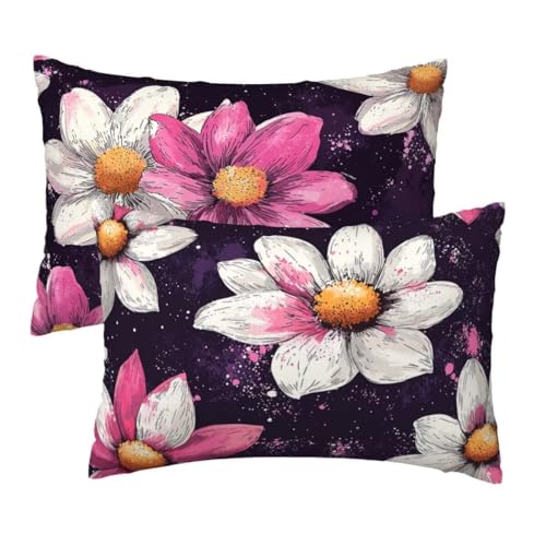 Kissenbezug 40x90 cm Lila Kissenbezüge 2er Set, Samt Sofakissen Dekokissen Kopfkissenbezug, Zierkissen Bezug Beidseitiger Druck für Kissen Deko Wohnzimmer Schlafzimmer Sofa Hotel, Blumen Muster E-34 Kissenbezug 40x90 cm Lila Kissenbezüge 2er Set, Samt Sofakissen Dekokissen Kopfkissenbezug, Zierkissen Bezug Beidseitiger Druck für Kissen Deko Wohnzimmer Schlafzimmer Sofa Hotel, Blumen Muster E-34 von Lihogbo