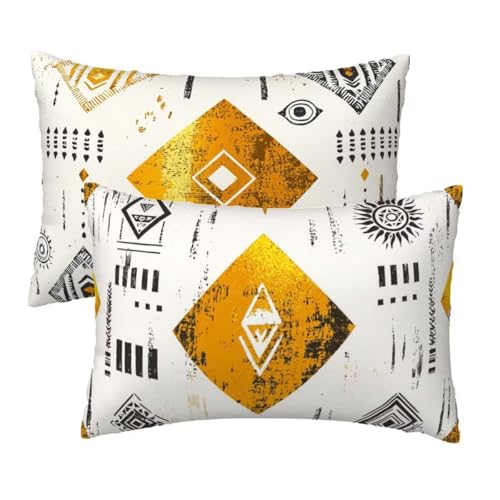 Kissenbezug 60x80 cm Bohemian Kissenbezüge 2er Set, Samt Sofakissen Dekokissen Kopfkissenbezug, Zierkissen Bezug Beidseitiger Druck für Kissen Deko Wohnzimmer Schlafzimmer, Geometrisch Muster S-76 Kissenbezug 60x80 cm Bohemian Kissenbezüge 2er Set, Samt Sofakissen Dekokissen Kopfkissenbezug, Zierkissen Bezug Beidseitiger Druck für Kissen Deko Wohnzimmer Schlafzimmer, Geometrisch Muster S-76 von Lihogbo