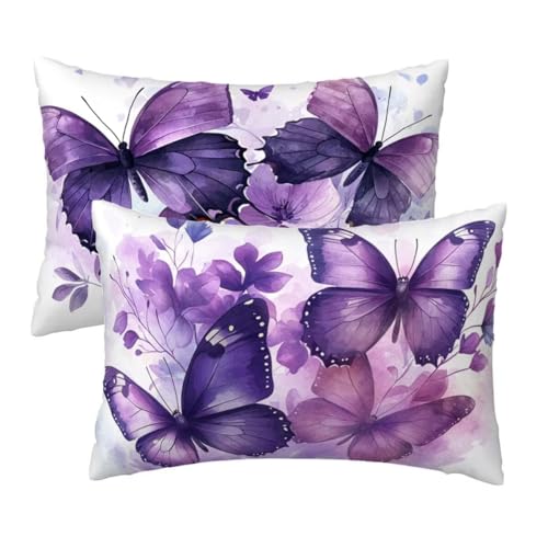 Kissenbezug 60x80 cm Schmetterling Kissenbezüge 2er Set, Samt Sofakissen Dekokissen Kopfkissenbezug, Zierkissen Bezug Beidseitiger Druck für Kissen Deko Wohnzimmer Schlafzimmer Sofa, Weiß Muster S-78 Kissenbezug 60x80 cm Schmetterling Kissenbezüge 2er Set, Samt Sofakissen Dekokissen Kopfkissenbezug, Zierkissen Bezug Beidseitiger Druck für Kissen Deko Wohnzimmer Schlafzimmer Sofa, Weiß Muster S-78 von Lihogbo