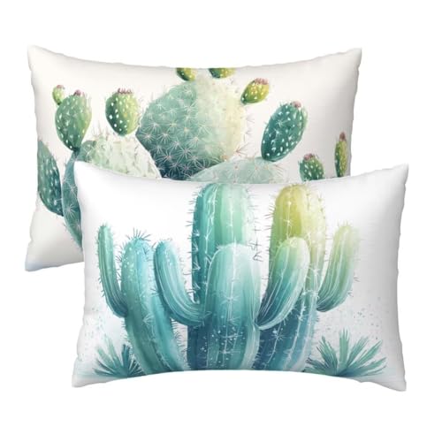 Kissenbezug 70x90 cm Beige Kissenbezüge 2er Set, Samt Sofakissen Dekokissen Kopfkissenbezug, Zierkissen Bezug Beidseitiger Druck für Kissen Deko Wohnzimmer Schlafzimmer Sofa Hotel, Kaktus Muster S-84 Kissenbezug 70x90 cm Beige Kissenbezüge 2er Set, Samt Sofakissen Dekokissen Kopfkissenbezug, Zierkissen Bezug Beidseitiger Druck für Kissen Deko Wohnzimmer Schlafzimmer Sofa Hotel, Kaktus Muster S-84 von Lihogbo