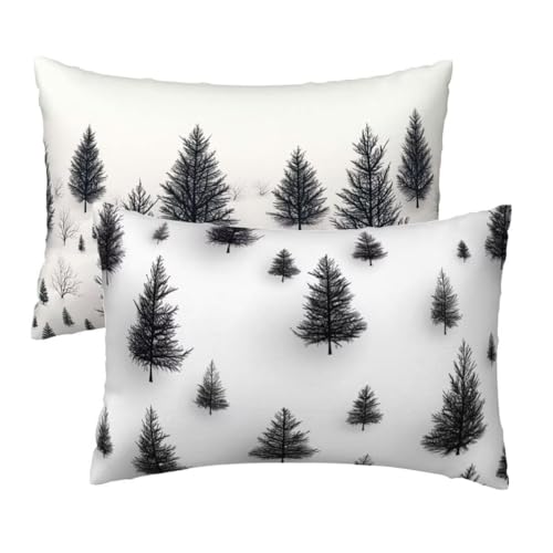 Kissenbezug 70x90 cm Grau Kissenbezüge 2er Set, Samt Sofakissen Dekokissen Kopfkissenbezug, Zierkissen Bezug Beidseitiger Druck für Kissen Deko Wohnzimmer Schlafzimmer Sofa Hotel, Baum Muster W-10 Kissenbezug 70x90 cm Grau Kissenbezüge 2er Set, Samt Sofakissen Dekokissen Kopfkissenbezug, Zierkissen Bezug Beidseitiger Druck für Kissen Deko Wohnzimmer Schlafzimmer Sofa Hotel, Baum Muster W-10 von Lihogbo