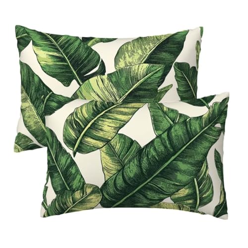 Kissenbezug 70x90 cm Grün Kissenbezüge 2er Set, Samt Sofakissen Dekokissen Kopfkissenbezug, Zierkissen Bezug Beidseitiger Druck für Kissen Deko Wohnzimmer Schlafzimmer Sofa Hotel, Blätter Muster W-92 Kissenbezug 70x90 cm Grün Kissenbezüge 2er Set, Samt Sofakissen Dekokissen Kopfkissenbezug, Zierkissen Bezug Beidseitiger Druck für Kissen Deko Wohnzimmer Schlafzimmer Sofa Hotel, Blätter Muster W-92 von Lihogbo