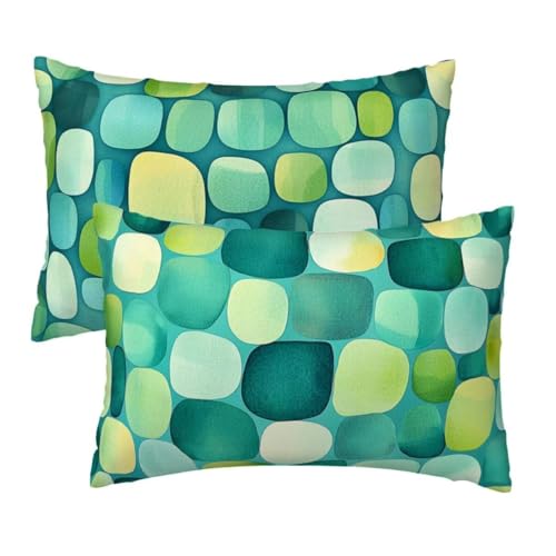 Kissenbezug 70x90 cm Grün Kissenbezüge 2er Set, Samt Sofakissen Dekokissen Kopfkissenbezug, Zierkissen Bezug Beidseitiger Druck für Kissen Deko Wohnzimmer Schlafzimmer Sofa Hotel, Flippig Muster S-86 Kissenbezug 70x90 cm Grün Kissenbezüge 2er Set, Samt Sofakissen Dekokissen Kopfkissenbezug, Zierkissen Bezug Beidseitiger Druck für Kissen Deko Wohnzimmer Schlafzimmer Sofa Hotel, Flippig Muster S-86 von Lihogbo