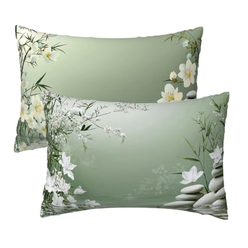 Kissenbezug 70x90 cm Salbeigrün Kissenbezüge 2er Set, Samt Sofakissen Dekokissen Kopfkissenbezug, Zierkissen Bezug Beidseitiger Druck für Kissen Deko Wohnzimmer Schlafzimmer Sofa, Zen Muster W-98 Kissenbezug 70x90 cm Salbeigrün Kissenbezüge 2er Set, Samt Sofakissen Dekokissen Kopfkissenbezug, Zierkissen Bezug Beidseitiger Druck für Kissen Deko Wohnzimmer Schlafzimmer Sofa, Zen Muster W-98 von Lihogbo