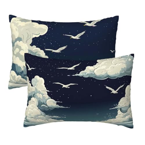 Kopfkissenbezug 30x50 cm 2er Set, Kissenbezug 50x30 cm Blau Sofakissen Bezug, Weich Samt Dekokissen Kissenbezüge, Modern Muster Zierkissen Bezüge für Deko Wohnzimmer Sofa, Geschenke für Frauen R-39 Kopfkissenbezug 30x50 cm 2er Set, Kissenbezug 50x30 cm Blau Sofakissen Bezug, Weich Samt Dekokissen Kissenbezüge, Modern Muster Zierkissen Bezüge für Deko Wohnzimmer Sofa, Geschenke für Frauen R-39 von Lihogbo