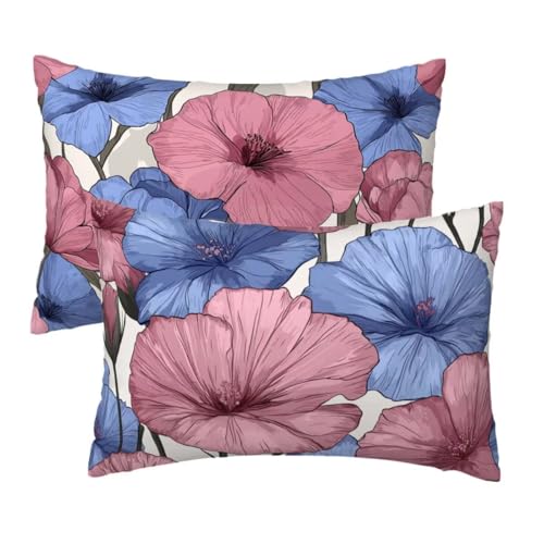 Kopfkissenbezug 40x60 cm 2er Set, Kissenbezug 40x60 cm Beige Sofakissen Bezug, Weich Samt Dekokissen Kissenbezüge, Bunt Blumen Muster Zierkissen Bezüge für Deko Wohnzimmer, Geschenke für Frauen E-37 Kopfkissenbezug 40x60 cm 2er Set, Kissenbezug 40x60 cm Beige Sofakissen Bezug, Weich Samt Dekokissen Kissenbezüge, Bunt Blumen Muster Zierkissen Bezüge für Deko Wohnzimmer, Geschenke für Frauen E-37 von Lihogbo