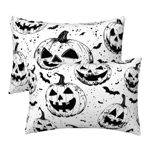 Kopfkissenbezug 40x60 cm 2er Set, Kissenbezug 40x60 cm Halloween Sofakissen Bezug, Weich Samt Dekokissen Kissenbezüge, Grau Muster Zierkissen Bezüge für Deko Wohnzimmer Sofa, Geschenke für Frauen E-9 Kopfkissenbezug 40x60 cm 2er Set, Kissenbezug 40x60 cm Halloween Sofakissen Bezug, Weich Samt Dekokissen Kissenbezüge, Grau Muster Zierkissen Bezüge für Deko Wohnzimmer Sofa, Geschenke für Frauen E-9 von Lihogbo
