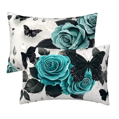 Kopfkissenbezug 40x75 cm 2er Set, Kissenbezug 40x75 cm Beige Sofakissen Bezug, Weich Samt Dekokissen Kissenbezüge, Blumen Muster Zierkissen Bezüge für Deko Wohnzimmer Sofa, Geschenke für Frauen F-89 Kopfkissenbezug 40x75 cm 2er Set, Kissenbezug 40x75 cm Beige Sofakissen Bezug, Weich Samt Dekokissen Kissenbezüge, Blumen Muster Zierkissen Bezüge für Deko Wohnzimmer Sofa, Geschenke für Frauen F-89 von Lihogbo