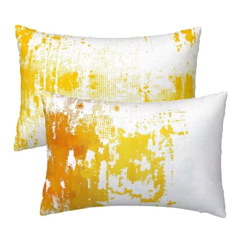 Kopfkissenbezug 40x75 cm 2er Set, Kissenbezug 40x75 cm Gelb Sofakissen Bezug, Weich Samt Dekokissen Kissenbezüge, Modern Muster Zierkissen Bezüge für Deko Wohnzimmer Sofa, Geschenke für Frauen R-87 Kopfkissenbezug 40x75 cm 2er Set, Kissenbezug 40x75 cm Gelb Sofakissen Bezug, Weich Samt Dekokissen Kissenbezüge, Modern Muster Zierkissen Bezüge für Deko Wohnzimmer Sofa, Geschenke für Frauen R-87 von Lihogbo