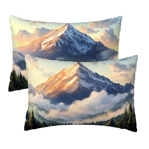 Kopfkissenbezug 40x75 cm 2er Set, Kissenbezug 40x75 cm Modern Sofakissen Bezug, Weich Samt Dekokissen Kissenbezüge, Berg Muster Zierkissen Bezüge für Deko Wohnzimmer Sofa, Geschenke für Frauen F-79 Kopfkissenbezug 40x75 cm 2er Set, Kissenbezug 40x75 cm Modern Sofakissen Bezug, Weich Samt Dekokissen Kissenbezüge, Berg Muster Zierkissen Bezüge für Deko Wohnzimmer Sofa, Geschenke für Frauen F-79 von Lihogbo
