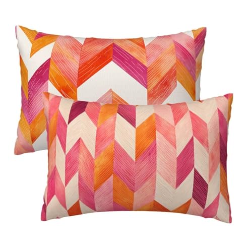 Kopfkissenbezug 40x90 cm 2er Set, Kissenbezug 40x90 cm Orange Sofakissen Bezug, Weich Samt Dekokissen Kissenbezüge, Geometrisch Muster Zierkissen Bezüge für Deko Wohnzimmer, Geschenke für Frauen E-35 Kopfkissenbezug 40x90 cm 2er Set, Kissenbezug 40x90 cm Orange Sofakissen Bezug, Weich Samt Dekokissen Kissenbezüge, Geometrisch Muster Zierkissen Bezüge für Deko Wohnzimmer, Geschenke für Frauen E-35 von Lihogbo