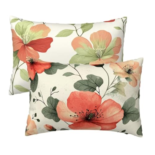 Kopfkissenbezug 50x70 cm 2er Set, Kissenbezug 50x70 cm Beige Sofakissen Bezug, Weich Samt Dekokissen Kissenbezüge, Blumen Muster Zierkissen Bezüge für Deko Wohnzimmer Sofa, Geschenke für Frauen W-87 Kopfkissenbezug 50x70 cm 2er Set, Kissenbezug 50x70 cm Beige Sofakissen Bezug, Weich Samt Dekokissen Kissenbezüge, Blumen Muster Zierkissen Bezüge für Deko Wohnzimmer Sofa, Geschenke für Frauen W-87 von Lihogbo