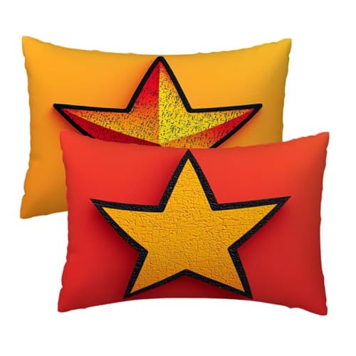 Kopfkissenbezug 50x70 cm 2er Set, Kissenbezug 50x70 cm Gelb Sofakissen Bezug, Weich Samt Dekokissen Kissenbezüge, Geometrisch Muster Zierkissen Bezüge für Deko Wohnzimmer, Geschenke für Frauen R-73 von Lihogbo