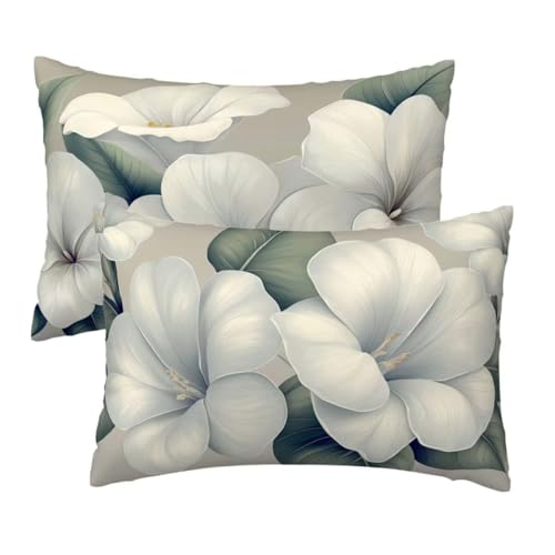 Kopfkissenbezug 50x70 cm 2er Set, Kissenbezug 50x70 cm Grau Sofakissen Bezug, Weich Samt Dekokissen Kissenbezüge, Blumen Muster Zierkissen Bezüge für Deko Wohnzimmer Sofa, Geschenke für Frauen E-29 Kopfkissenbezug 50x70 cm 2er Set, Kissenbezug 50x70 cm Grau Sofakissen Bezug, Weich Samt Dekokissen Kissenbezüge, Blumen Muster Zierkissen Bezüge für Deko Wohnzimmer Sofa, Geschenke für Frauen E-29 von Lihogbo