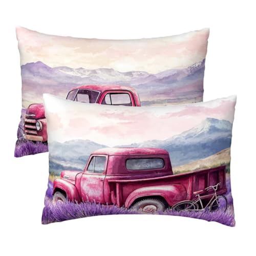 Kopfkissenbezug 60x80 cm 2er Set, Kissenbezug 80x60 cm Lila Sofakissen Bezug, Weich Samt Dekokissen Kissenbezüge, Wohnwagen Muster Zierkissen Bezüge für Deko Wohnzimmer Sofa, Geschenke für Frauen W-29 Kopfkissenbezug 60x80 cm 2er Set, Kissenbezug 80x60 cm Lila Sofakissen Bezug, Weich Samt Dekokissen Kissenbezüge, Wohnwagen Muster Zierkissen Bezüge für Deko Wohnzimmer Sofa, Geschenke für Frauen W-29 von Lihogbo