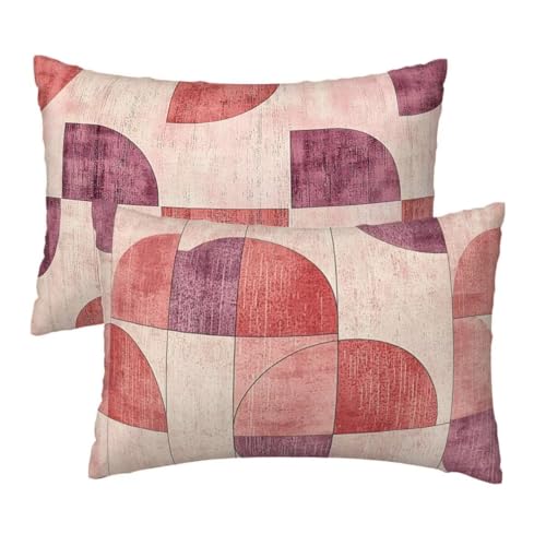 Kopfkissenbezug 70x90 cm 2er Set, Kissenbezug 70x90 cm Pink Sofakissen Bezug, Weich Samt Dekokissen Kissenbezüge, Geometrisch Muster Zierkissen Bezüge für Deko Wohnzimmer, Geschenke für Frauen S-83 Kopfkissenbezug 70x90 cm 2er Set, Kissenbezug 70x90 cm Pink Sofakissen Bezug, Weich Samt Dekokissen Kissenbezüge, Geometrisch Muster Zierkissen Bezüge für Deko Wohnzimmer, Geschenke für Frauen S-83 von Lihogbo