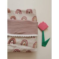 Decke Für Baby, Musselin Double Gauze Kinderwagendecke, Personalisiertes Geschenk Neugeborene Krippendecke von LiiLeBib