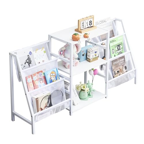 1 Stück Bücherregal Kinder Weiß mit 3 Aufbewahrung und 6 Aufbewahrungstasche, Book Shelf Kinderregal Buchregal Regal für Kinderzimmer/Spielzimmer/Schlafzimmer/Buchhandlungen/Bibliotheken/132x30x69cm 1 Stück Bücherregal Kinder Weiß mit 3 Aufbewahrung und 6 Aufbewahrungstasche, Book Shelf Kinderregal Buchregal Regal für Kinderzimmer/Spielzimmer/Schlafzimmer/Buchhandlungen/Bibliotheken/132x30x69cm von Liink1Ga