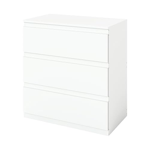 Liink1Ga Komodenschrank für Schlafzimmer 70 cm Breit Kommode Weiß mit 3 Schubladen/Nachtkasten Schubladenkommode Kommode&Sideboard Komoda Weiss für Büro Wohnzimmer Schlafzimmer Flur Möbel/70x40x75CM Liink1Ga Komodenschrank für Schlafzimmer 70 cm Breit Kommode Weiß mit 3 Schubladen/Nachtkasten Schubladenkommode Kommode&Sideboard Komoda Weiss für Büro Wohnzimmer Schlafzimmer Flur Möbel/70x40x75CM von Liink1Ga