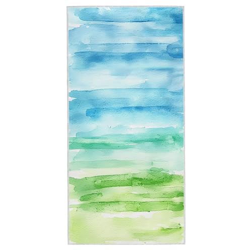 Strandtuch Blau, 80 x 160 cm Mikrofaser Handtuch mit Tasche, Saugfähig und Schnell Trocknende Strandhandtuch, Sandfrei Leicht Mikrofaser Badetuch, Strandtuch für Reise Urlaub Schwimmen Sauna, A-03 von Lijahoo