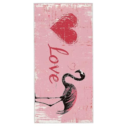 Strandtuch Liebe, 80 x 160 cm Mikrofaser Handtuch mit Tasche, Saugfähig und Schnell Trocknende Strandhandtuch, Sandfrei Leicht Mikrofaser Badetuch, Strandtuch für Reise Urlaub Schwimmen Sauna, G-68 von Lijahoo