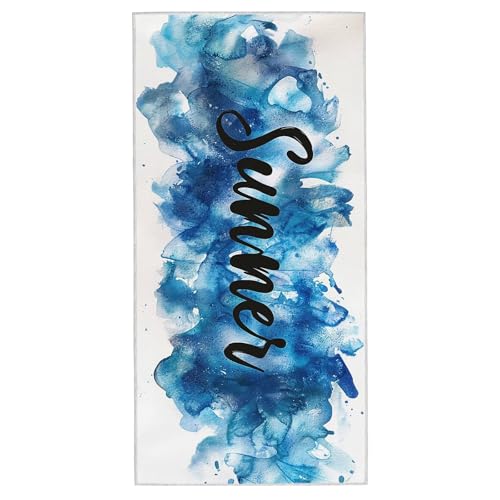 Strandtuch Sommer, 100 x 200 cm Mikrofaser Handtuch mit Tasche, Saugfähig und Schnell Trocknende Strandhandtuch, Sandfrei Leicht Mikrofaser Badetuch, Strandtuch für Reise Urlaub Schwimmen Sauna, F-30 von Lijahoo