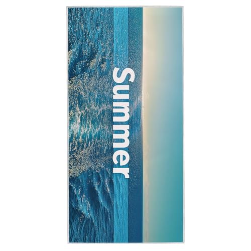 Strandtuch Sommer, 90 x 180 cm Mikrofaser Handtuch mit Tasche, Saugfähig und Schnell Trocknende Strandhandtuch, Sandfrei Leicht Mikrofaser Badetuch, Strandtuch für Reise Urlaub Schwimmen Sauna, F-24 von Lijahoo