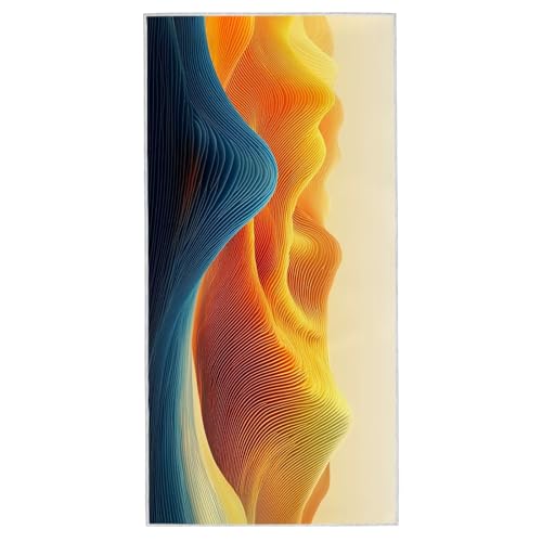 Strandtuch Wüste, 90 x 180 cm Mikrofaser Handtuch mit Tasche, Saugfähig und Schnell Trocknende Strandhandtuch, Sandfrei Leicht Mikrofaser Badetuch, Strandtuch für Reise Urlaub Schwimmen Sauna, D-02 von Lijahoo
